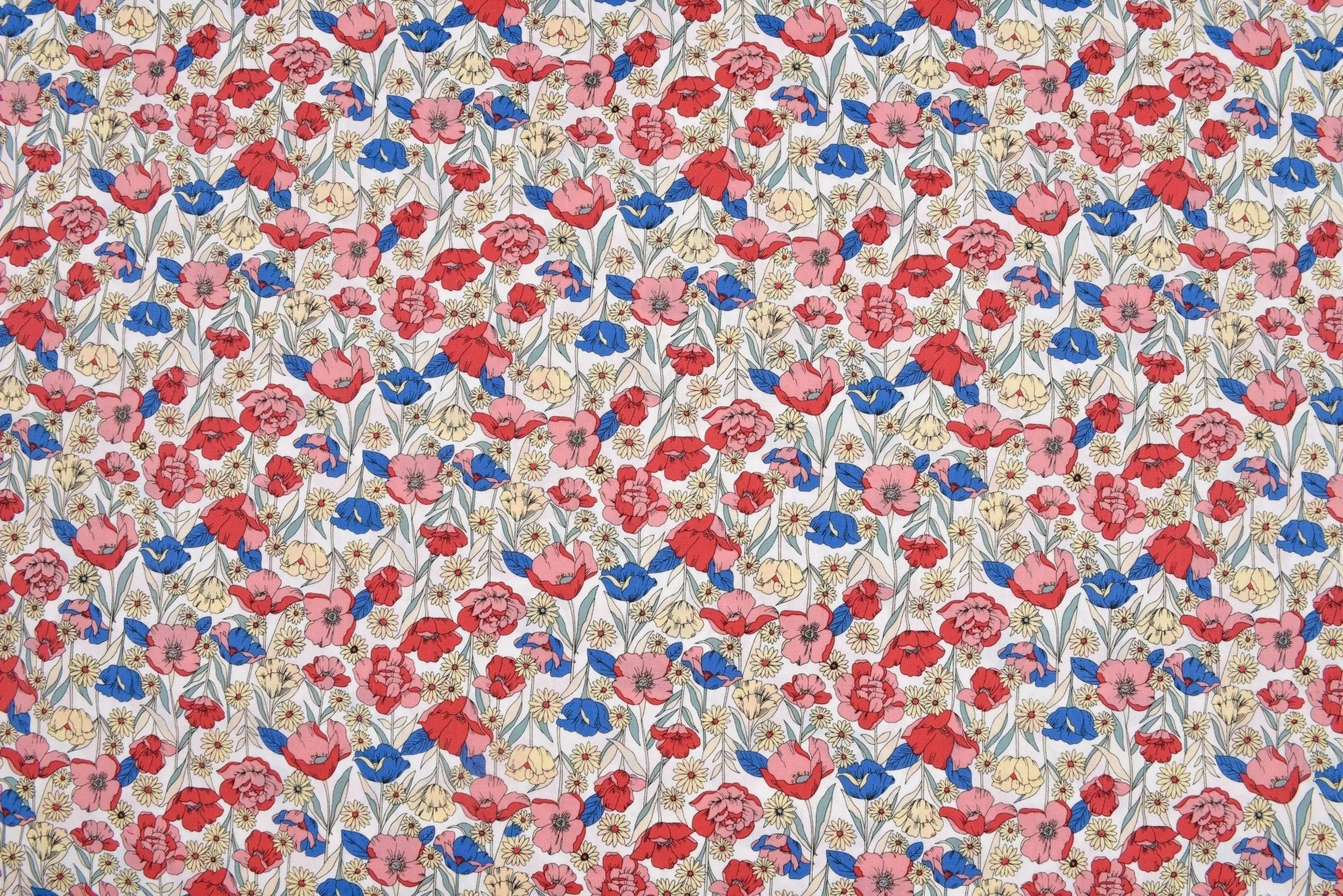 100% Cotton Loom Line Floral Fields Fabric - 108