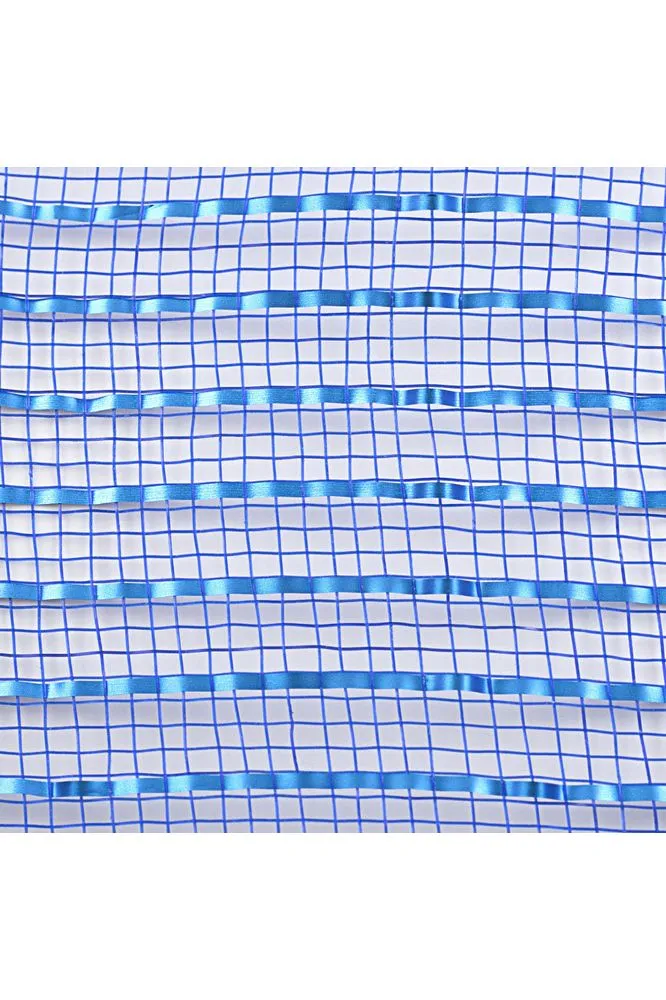 10" Matte Wide Foil Mesh Ribbon: Royal Blue