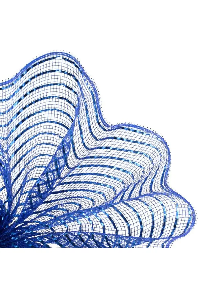 10" Matte Wide Foil Mesh Ribbon: Royal Blue