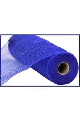 10" Matte Wide Foil Mesh Ribbon: Royal Blue
