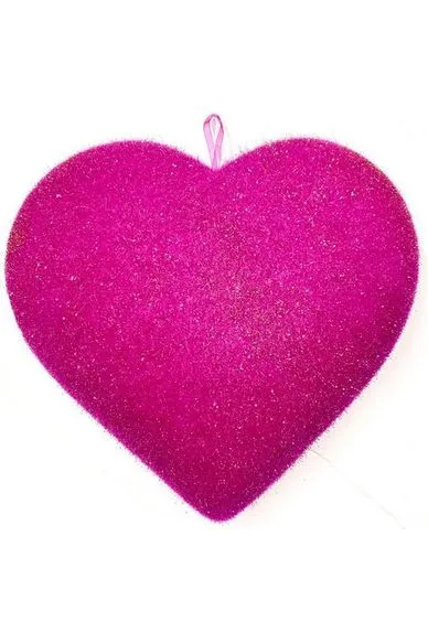 12" Flocked Heart