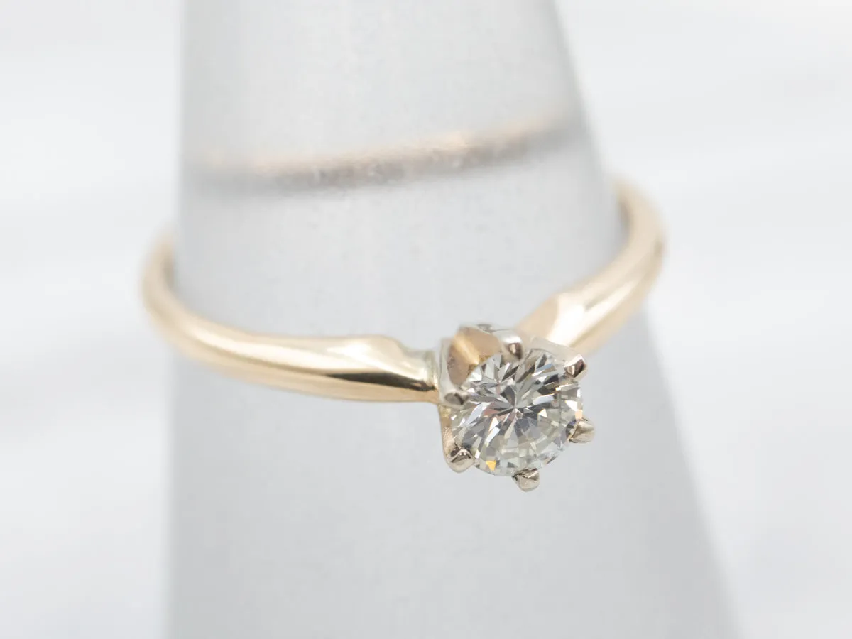 14K Yellow Gold Diamond Engagement Ring