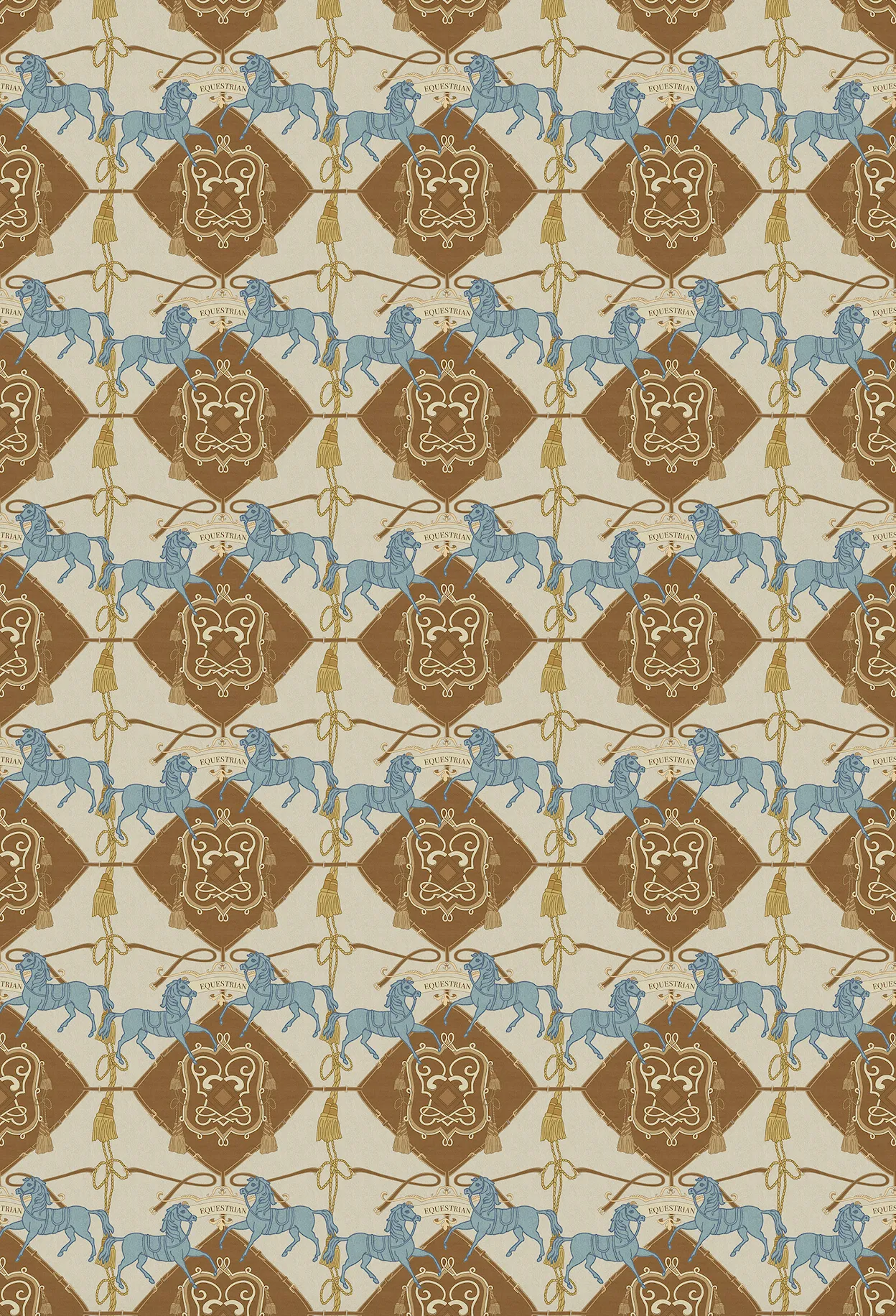 17-09-029-04 Wallpaper EQUESTRIAN ORNAMENT