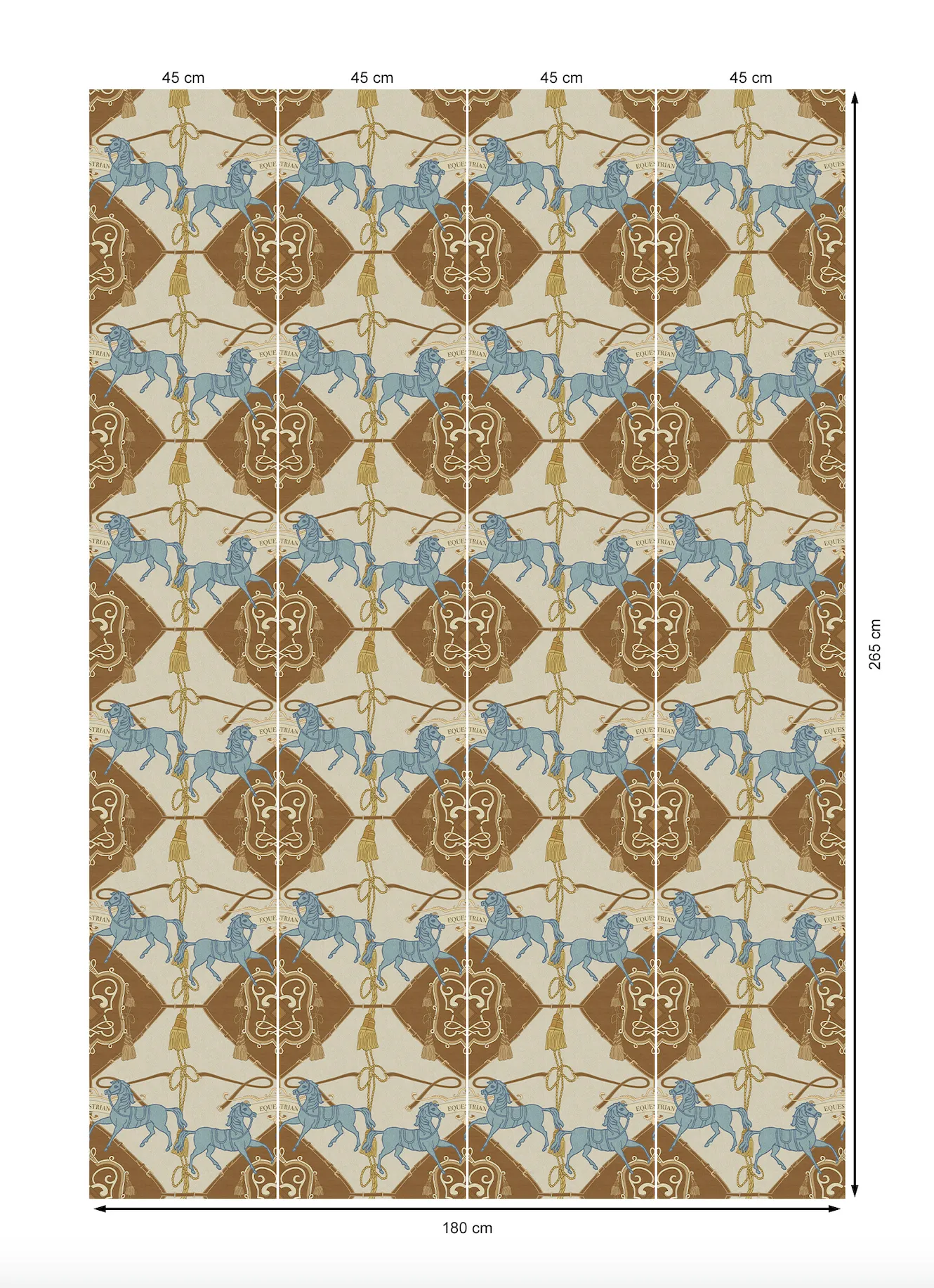 17-09-029-04 Wallpaper EQUESTRIAN ORNAMENT