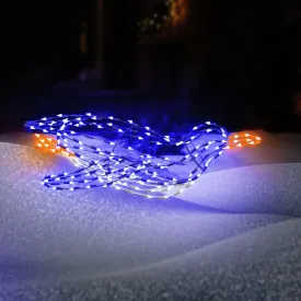 30" Twinkling LED Sliding Penguin Outdoor Wire Sculpture