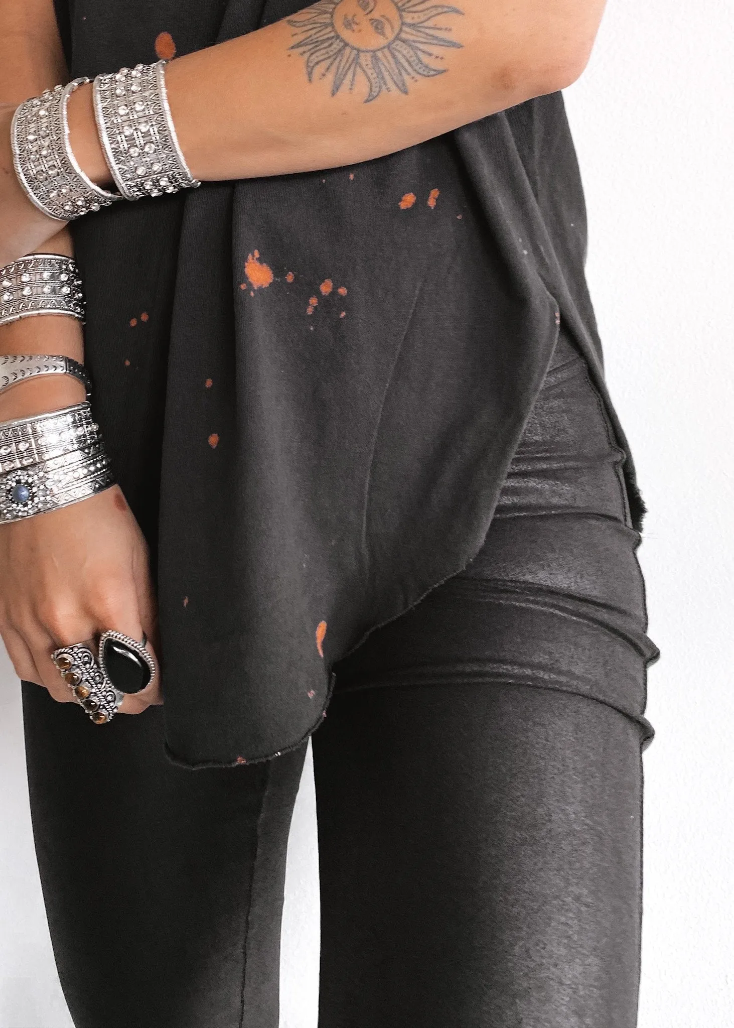ACTUALLY THIS IS MY FIRST RODEO BLEACHED OUT SIDE SLIT TEE