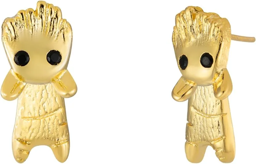 Adorable Dangling Groot Earrings Jewelry, 14K Gold Plated