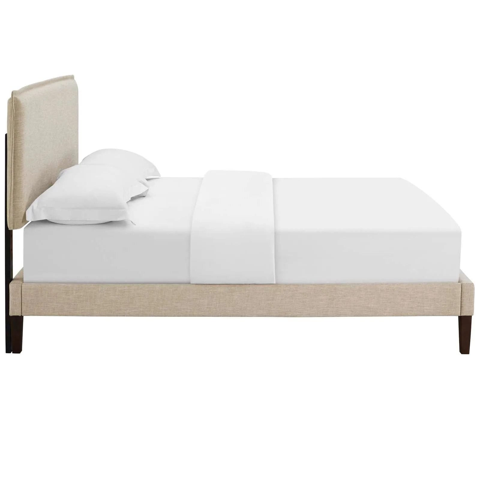 Amaris Fabric Platform Bed with Squared Tapered Legs by Modway