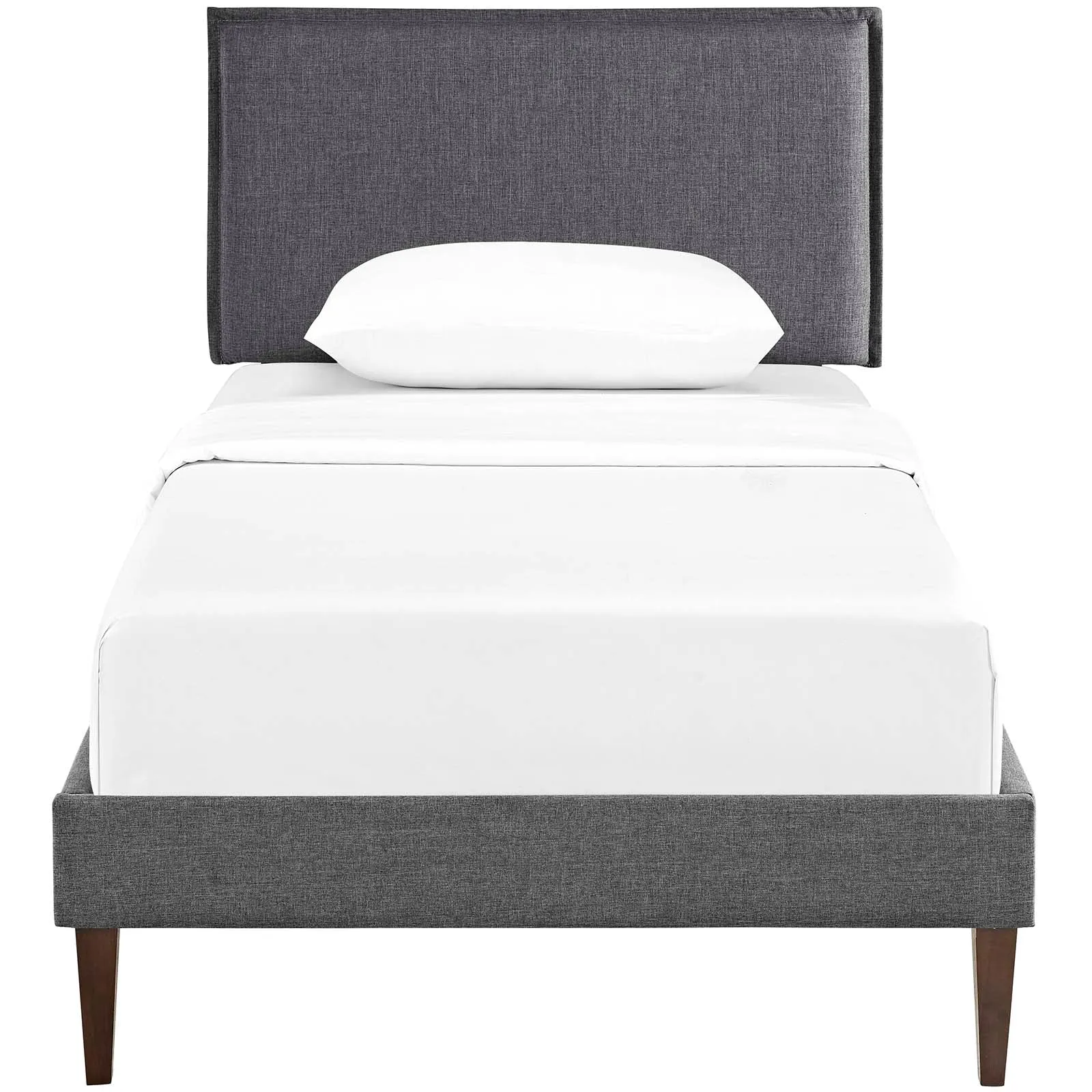 Amaris Fabric Platform Bed with Squared Tapered Legs by Modway