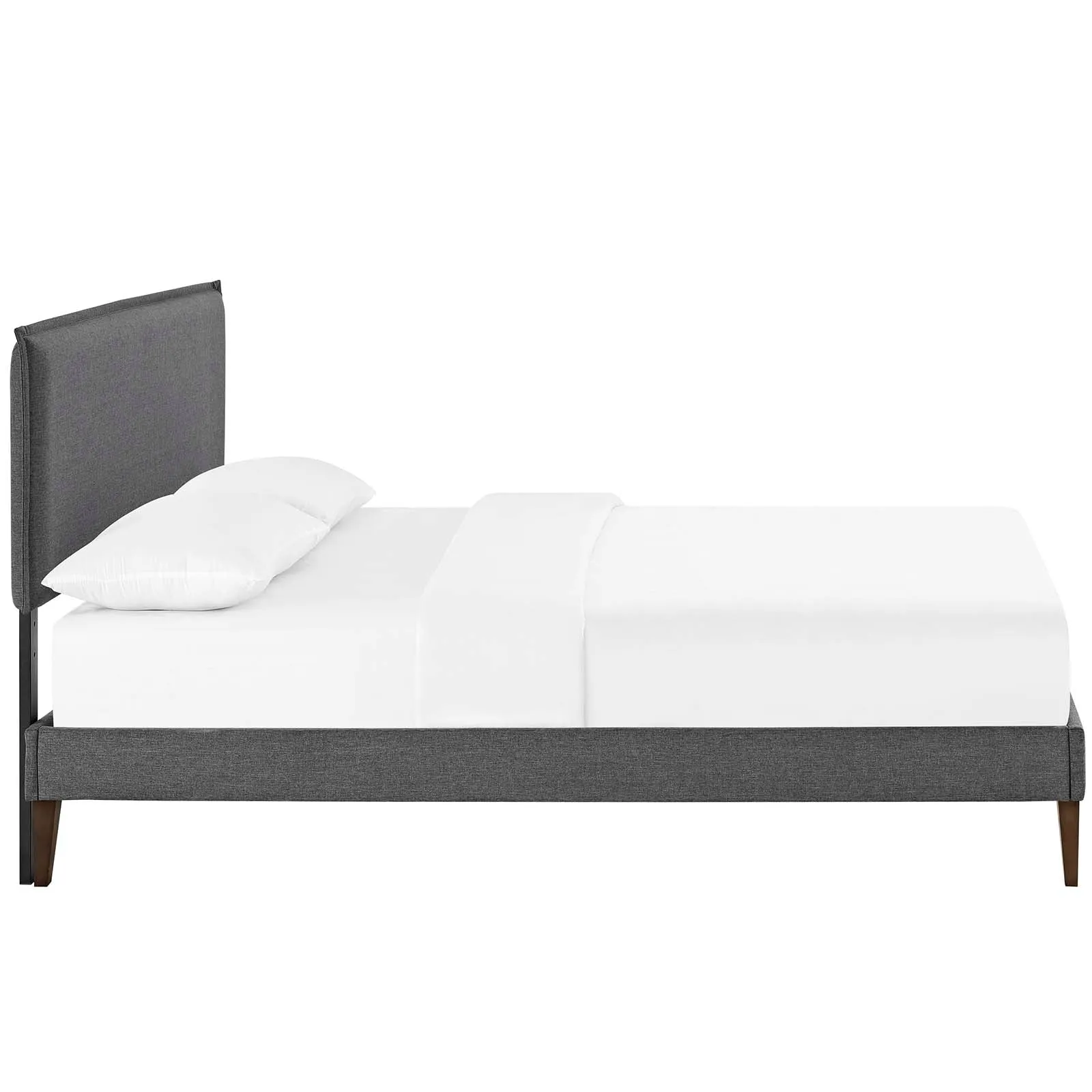 Amaris Fabric Platform Bed with Squared Tapered Legs by Modway