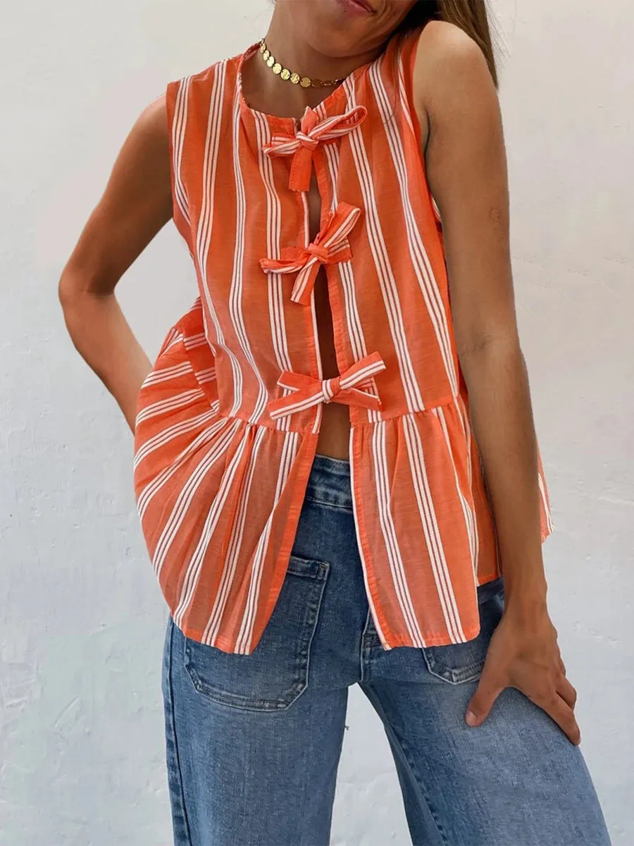 Amiera - Sleeveless poplin top