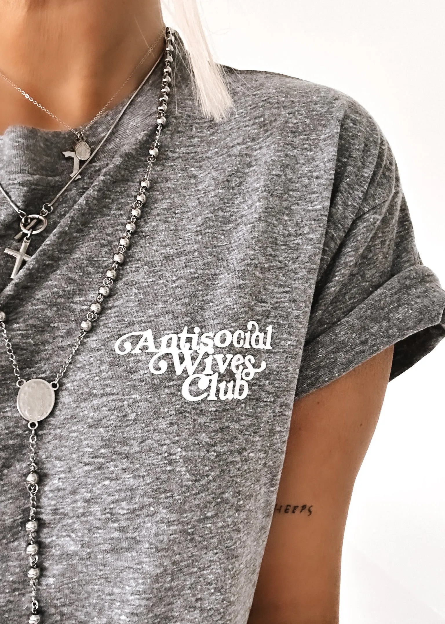 ANTISOCIAL WIVES CLUB SIDE SLIT TEE