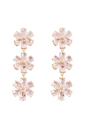 Ashleigh Pink Flower Earrings