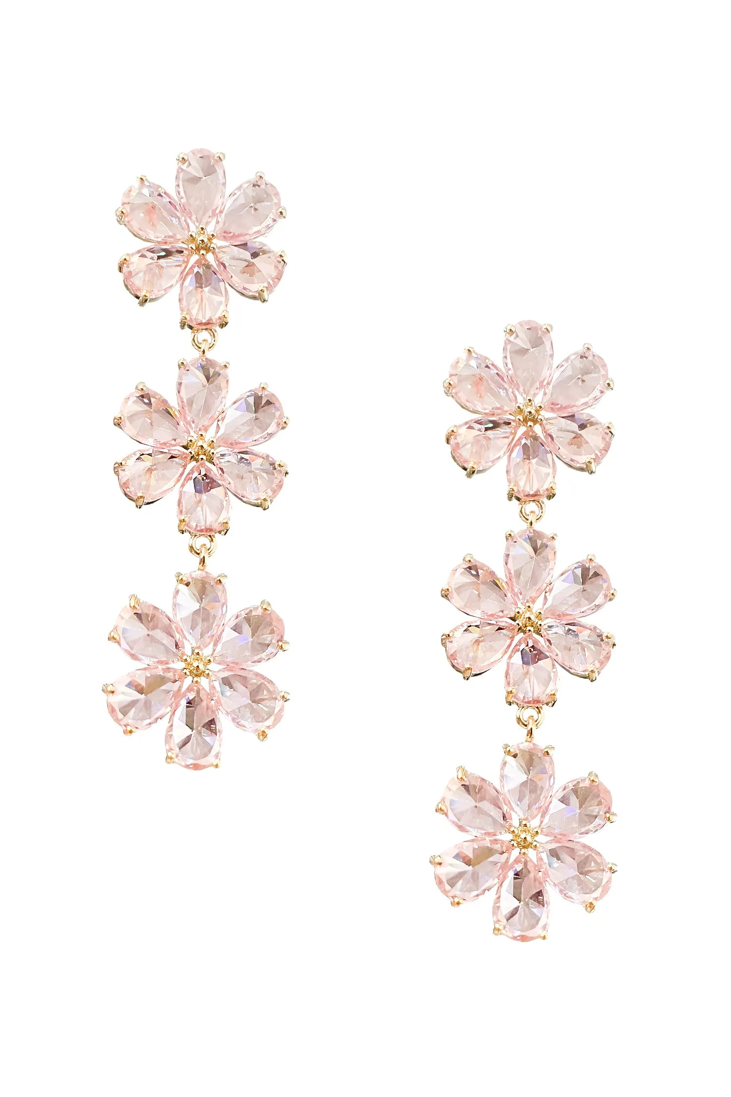 Ashleigh Pink Flower Earrings