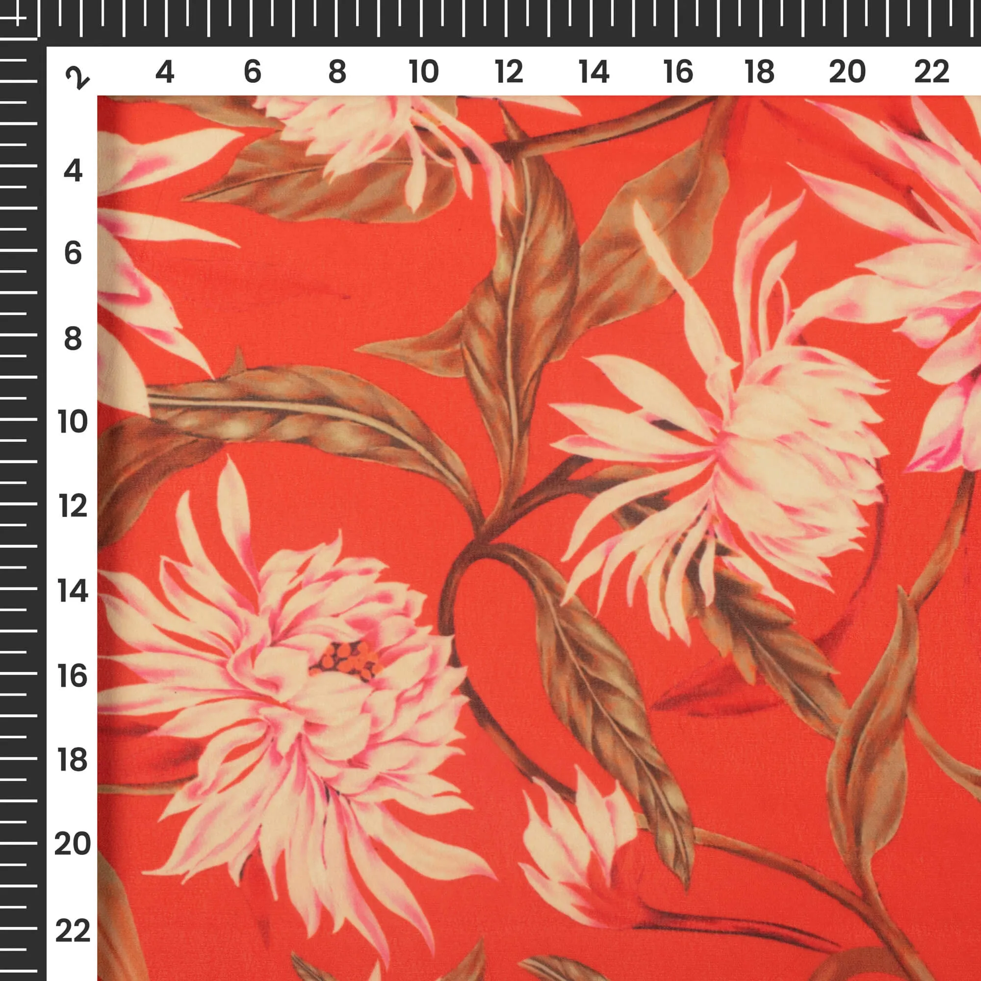 Attractive Pink Floral Digital Print Georgette Fabric