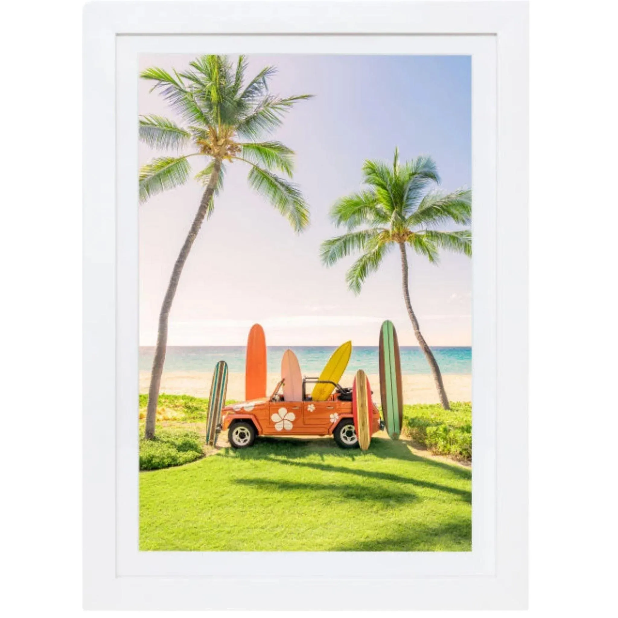 Beach Buggy Vertical, Mauna Kea Mini Framed Print by Gray Malin