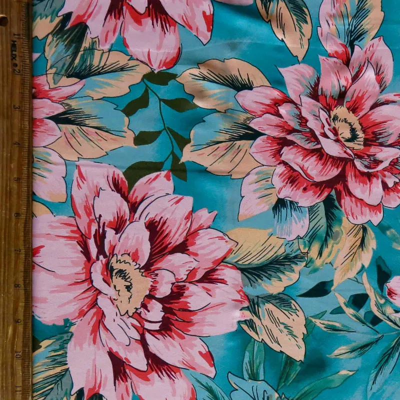 Beautiful Big Floral Poly Spandex Swimsuit Fabric
