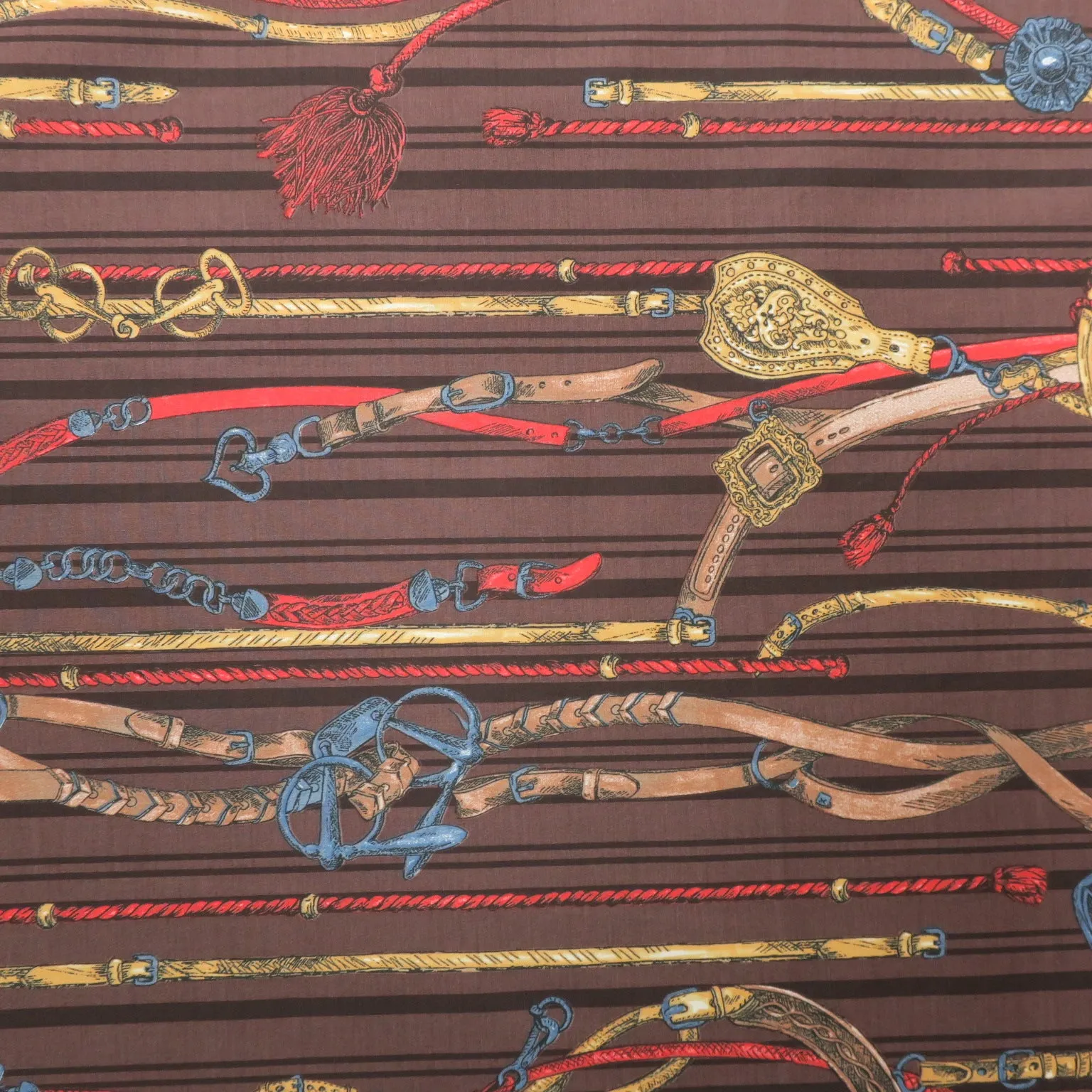 Belt Pattern Printed Cotton Blended Broadcloth