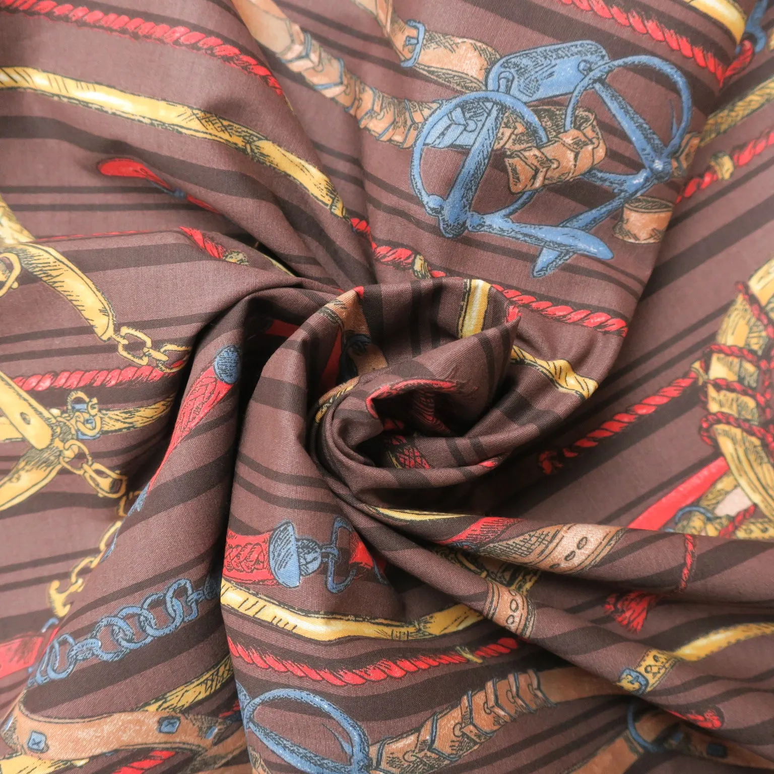 Belt Pattern Printed Cotton Blended Broadcloth