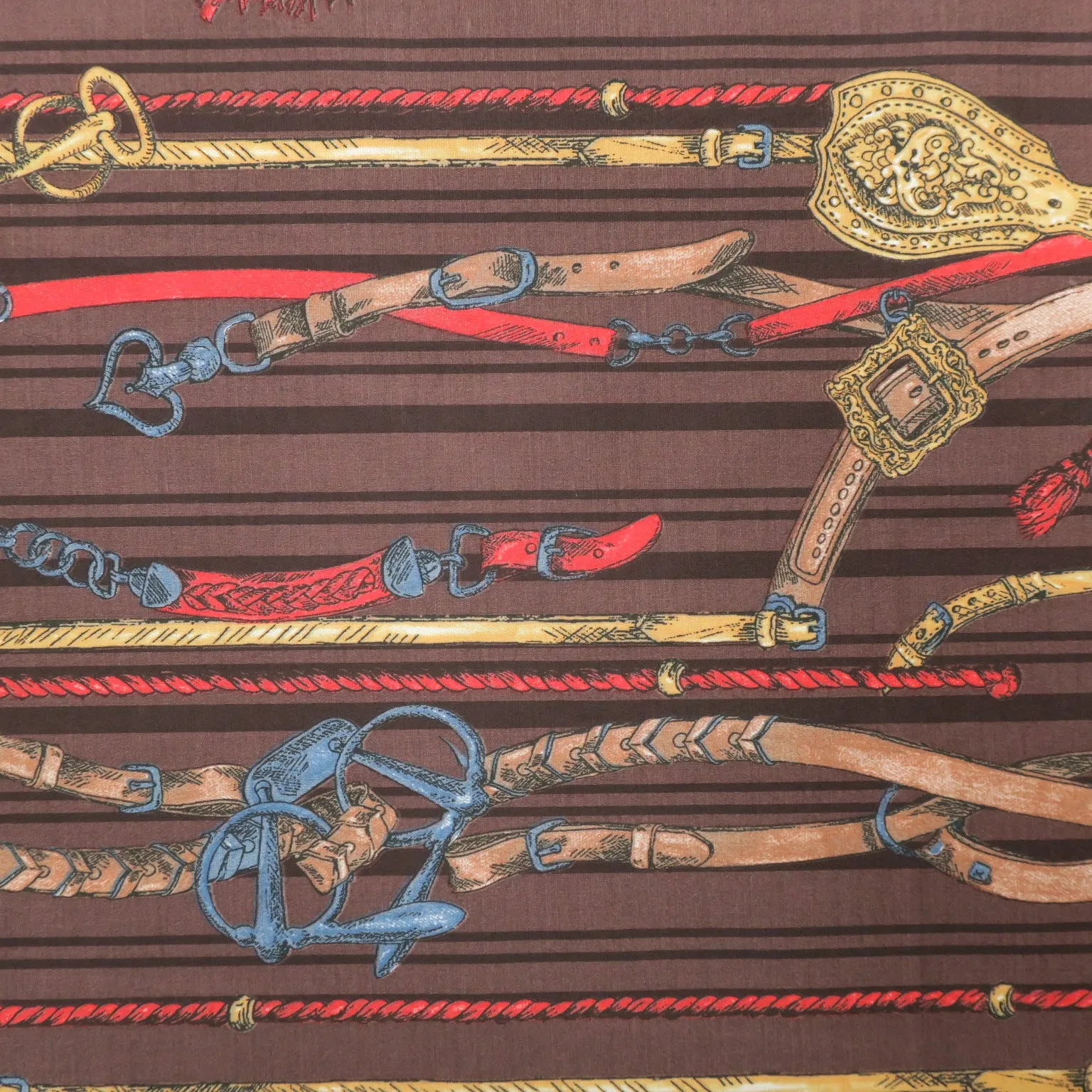 Belt Pattern Printed Cotton Blended Broadcloth