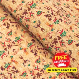 Birds Of Paradise, Cork Fabric- COF-365-NEW