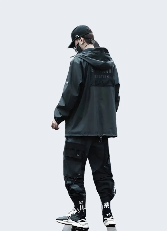Black Cargo Jacket Mens