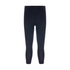 Black Plain Cotton Tights