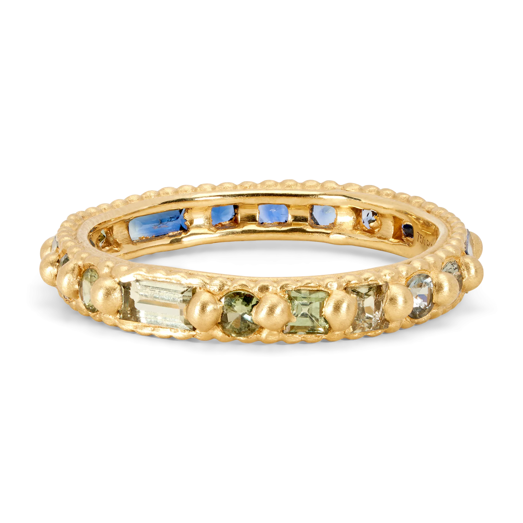 Blue & Green Fade Ramona Ring - Size 7.5 - 11653