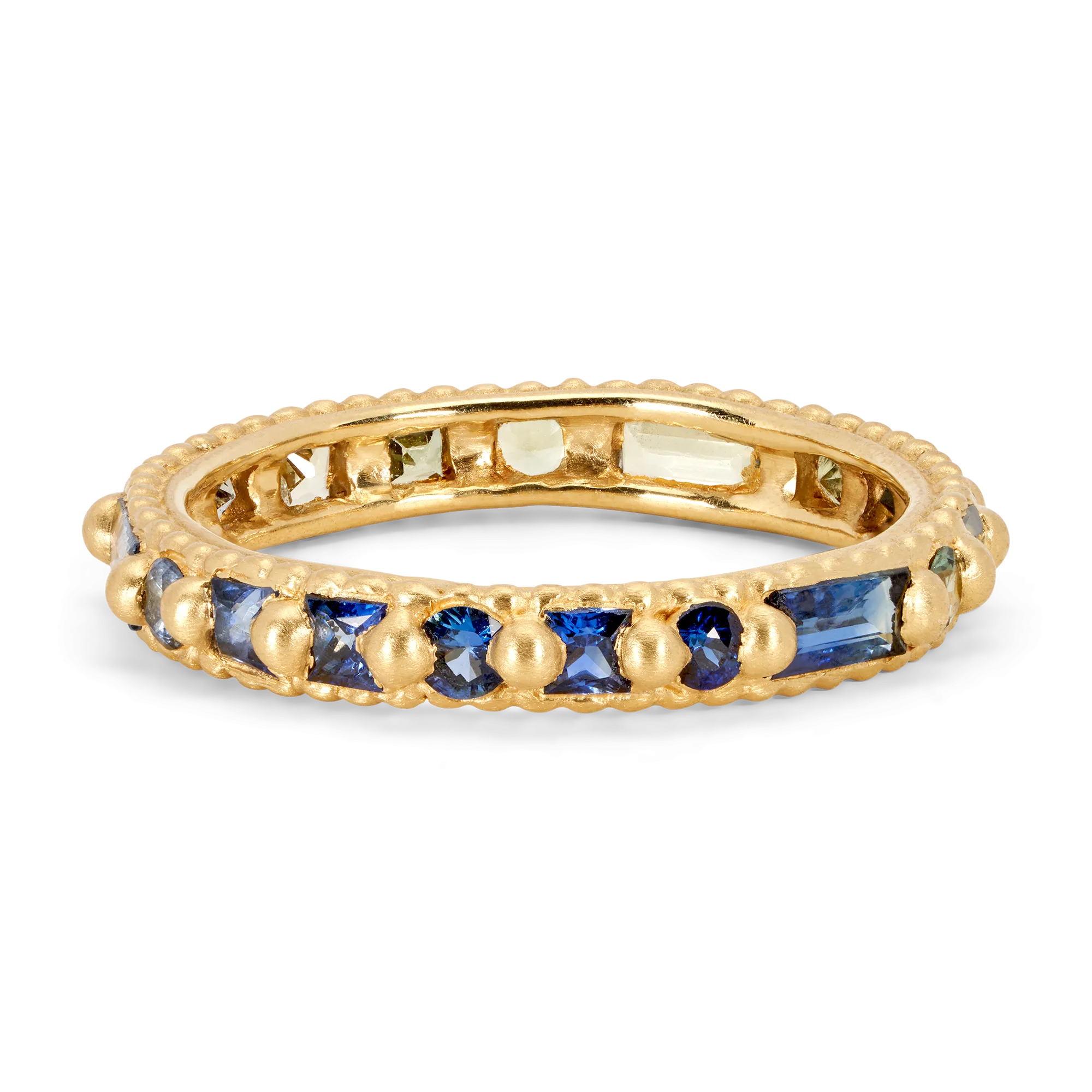 Blue & Green Fade Ramona Ring - Size 7.5 - 11653