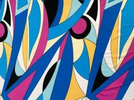 Blue Purple & Yellow Abstract Print ITY