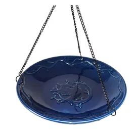 Bluebird Ceramic Hanging Bird Bath
