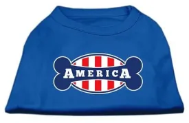 Bonely in America Screen Print Shirt Blue XXXL (20)