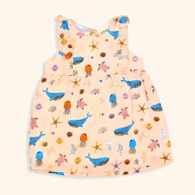 Bora Bora Ruffled Front Dress  Bloomer SET (Organic Muslin)