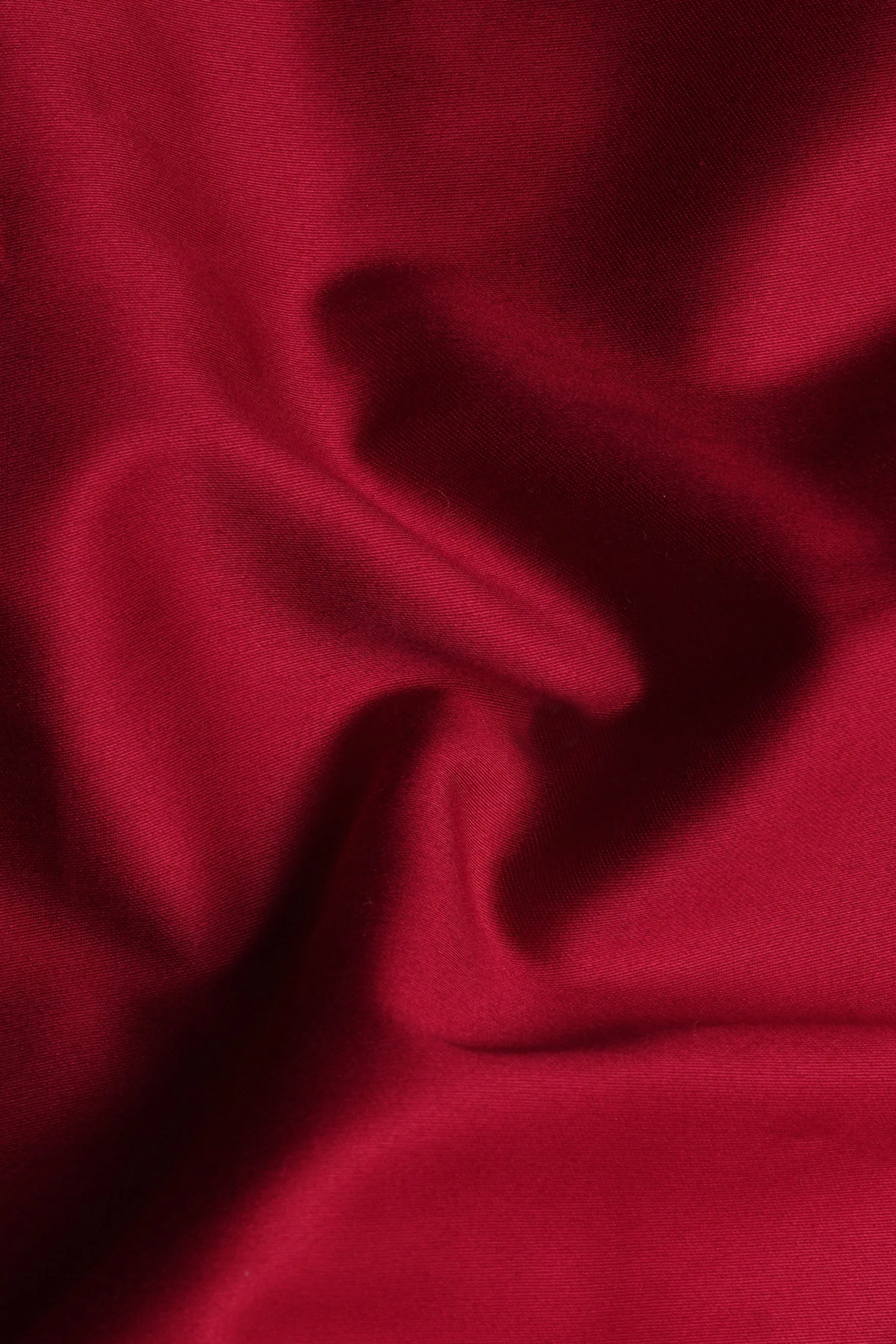 Bordeaux Red with Black Cuffs and Collar Subtle Sheen Super Soft Premium Cotton Shirt