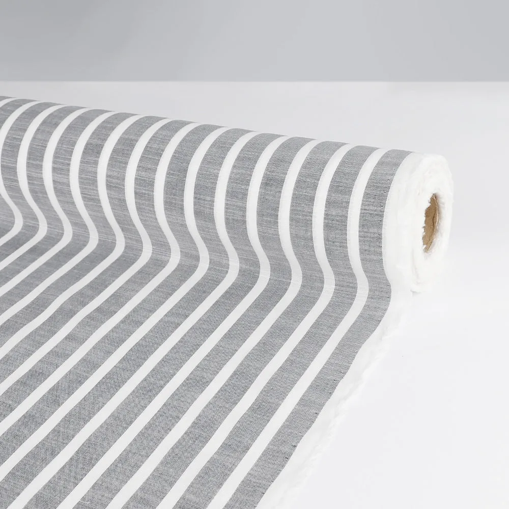 Border Stripe Cotton - Coral Mix (remnant)