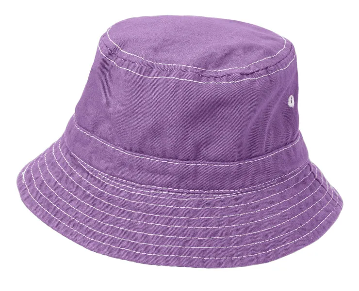 Boys and Girls 100% Cotton Twill UPF 50  Wharf Hat | Acai (Dyed & Finished in USA*)
