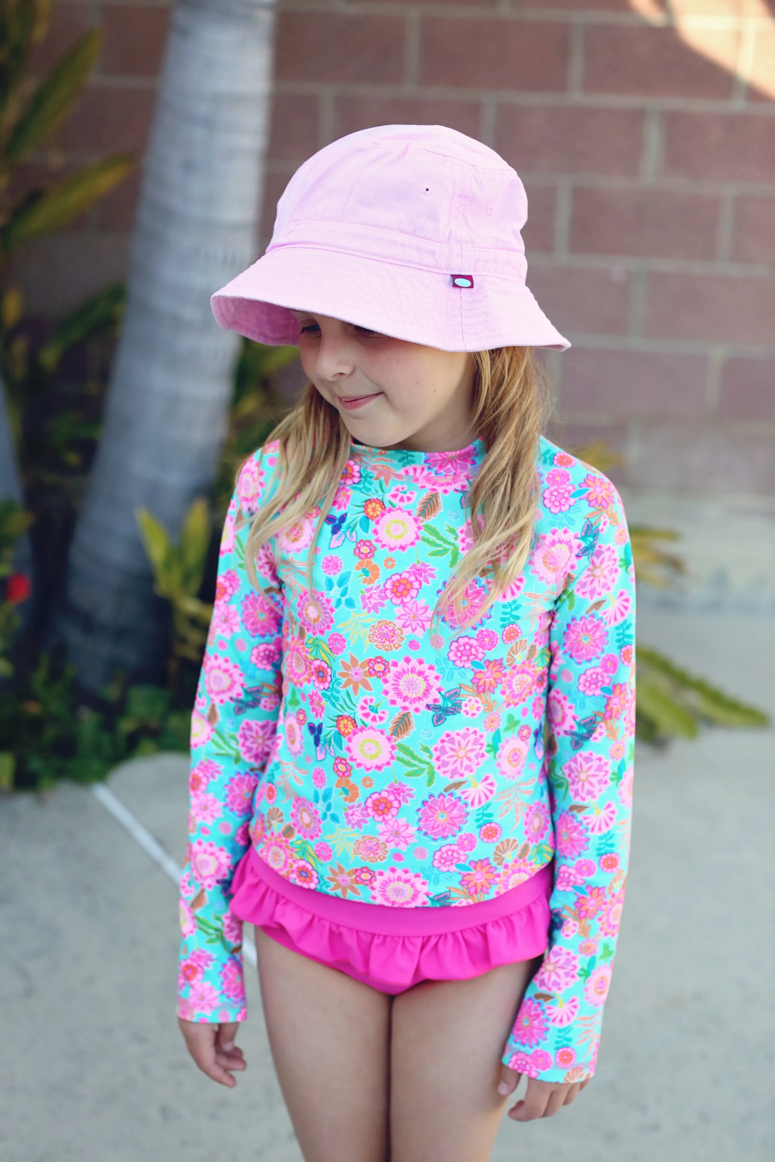 Boys and Girls 100% Cotton Twill UPF 50  Wharf Hat | Acai (Dyed & Finished in USA*)
