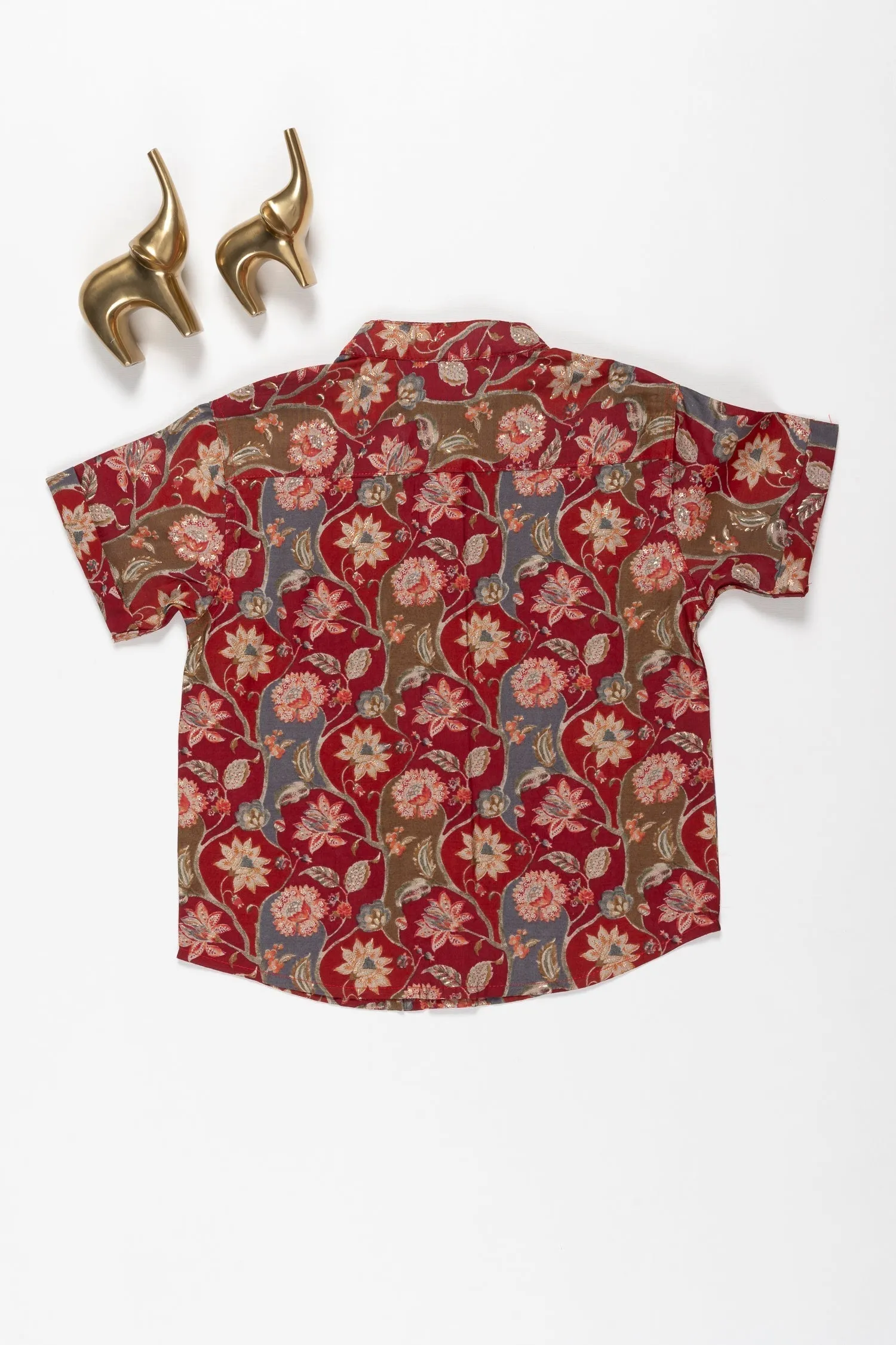 Boys Floral Cotton Shirt - A Timeless Elegance