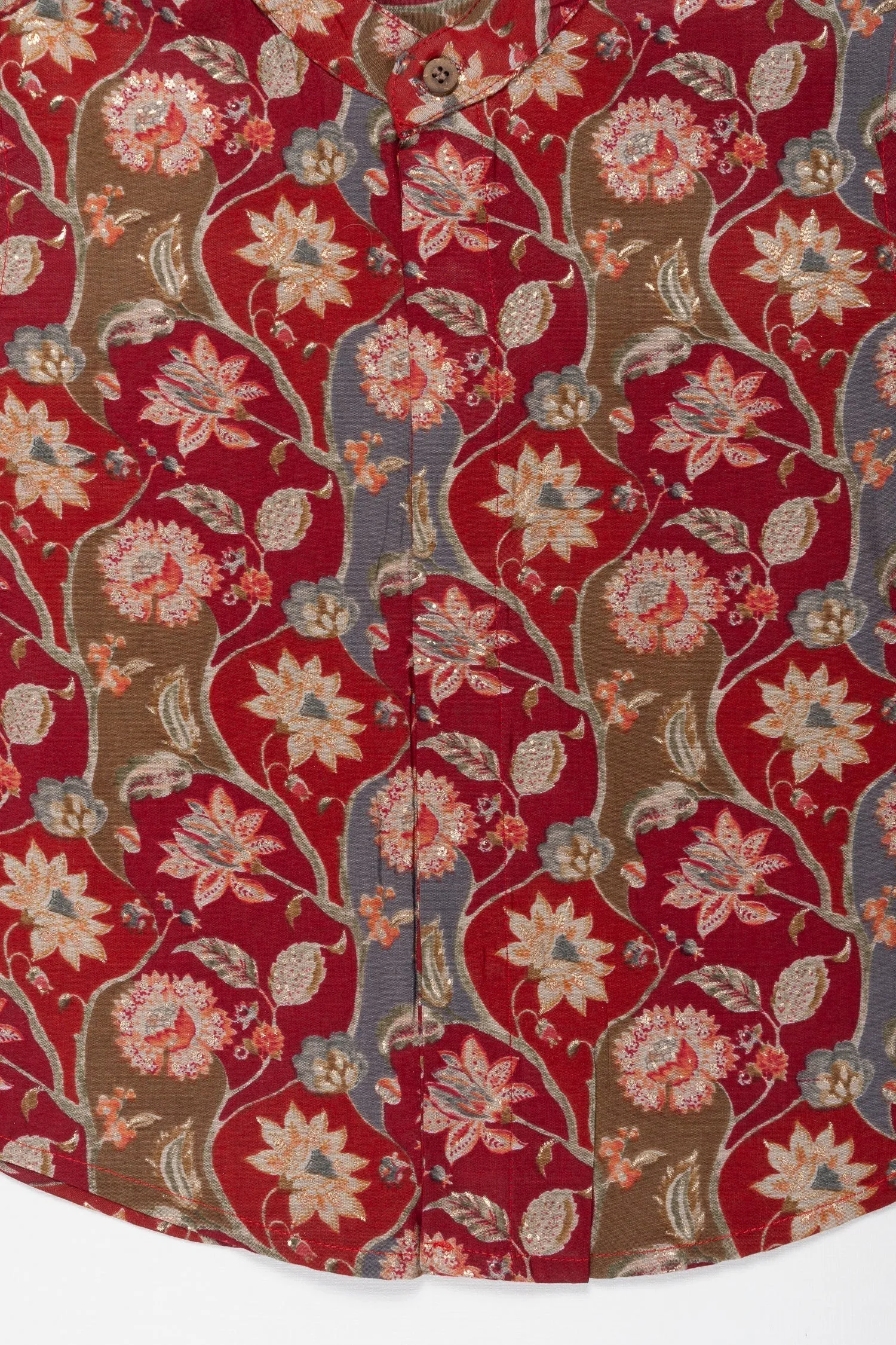 Boys Floral Cotton Shirt - A Timeless Elegance