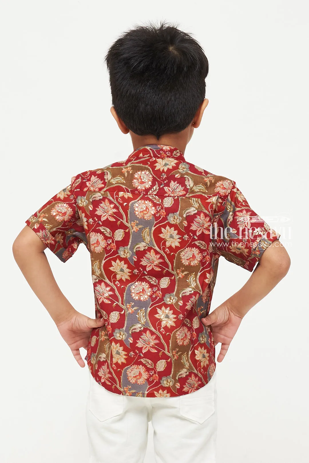 Boys Floral Cotton Shirt - A Timeless Elegance