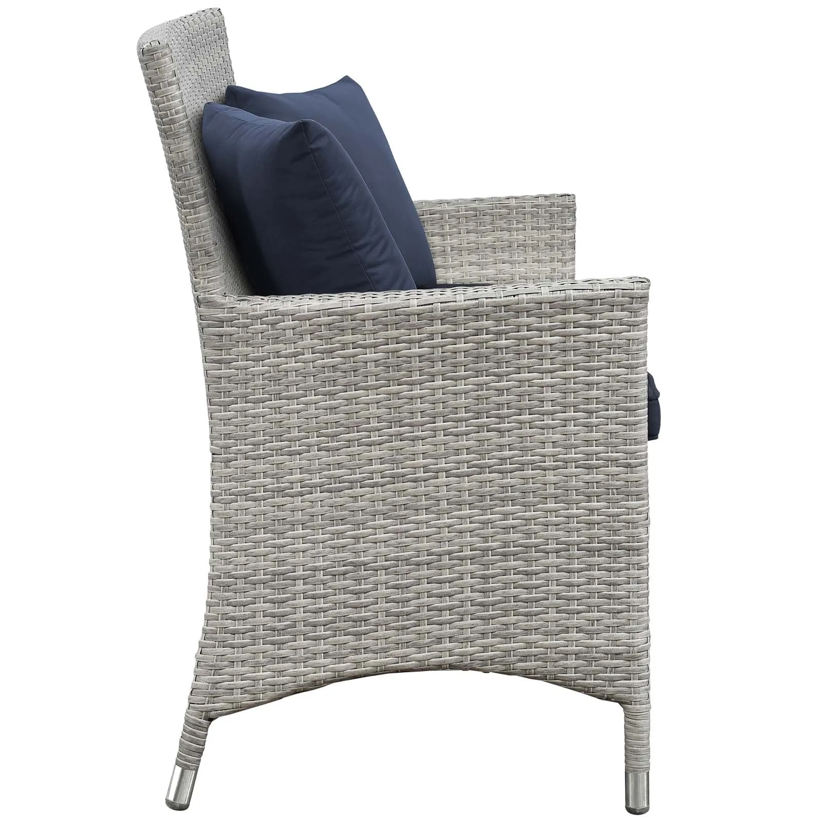 Bridge 4 Piece Outdoor Patio Patio Conversation Set with Pillow Set by Modway