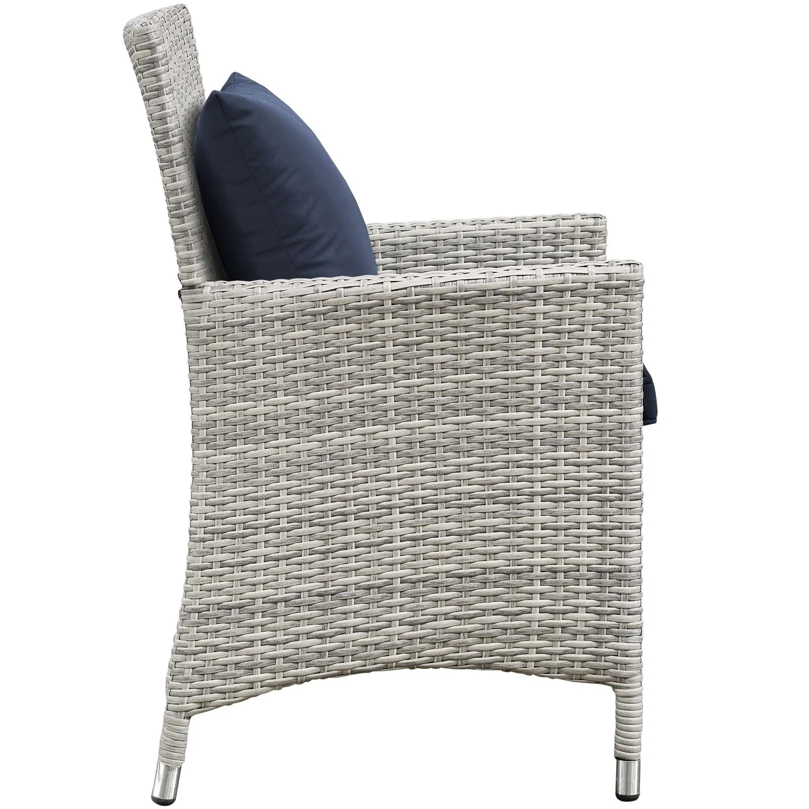 Bridge 4 Piece Outdoor Patio Patio Conversation Set with Pillow Set by Modway