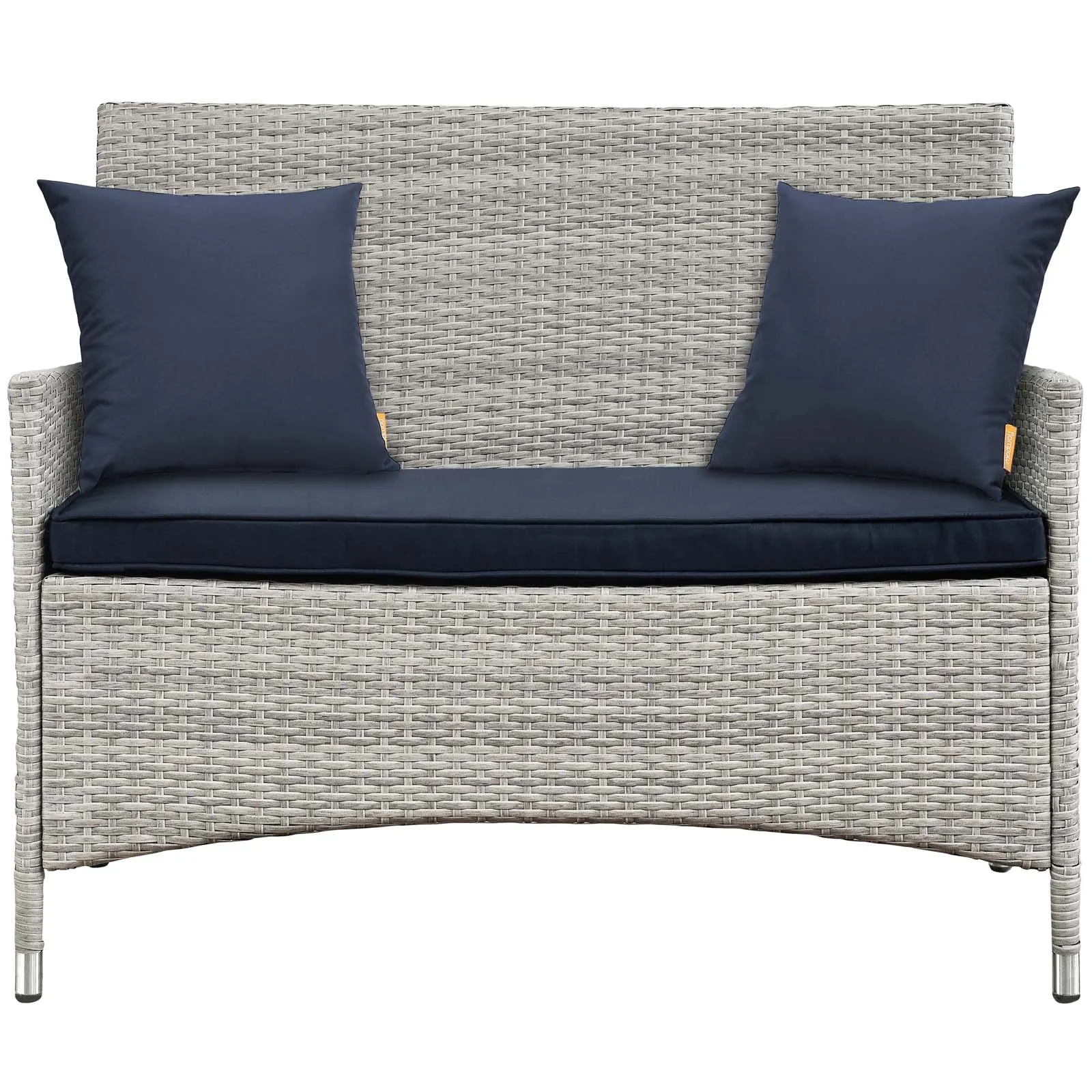 Bridge 4 Piece Outdoor Patio Patio Conversation Set with Pillow Set by Modway
