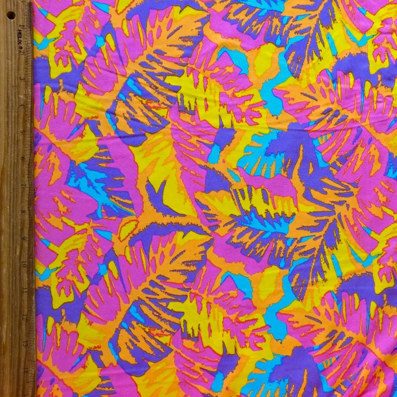 Bright Palms Poly Spandex Swimsuit Fabric