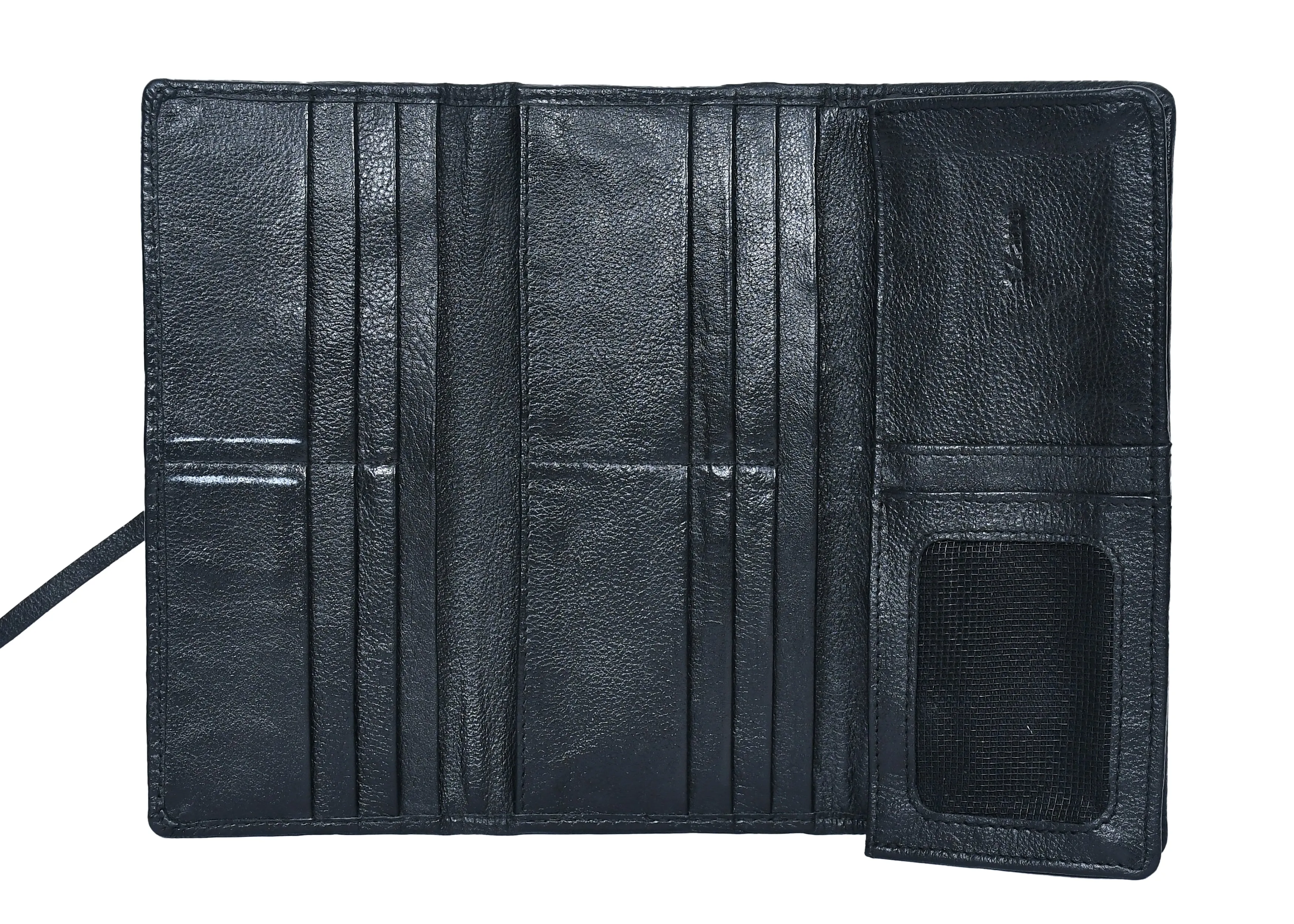 Celtic black color pure leather clutch with glorious finished work. Art: BG-1728