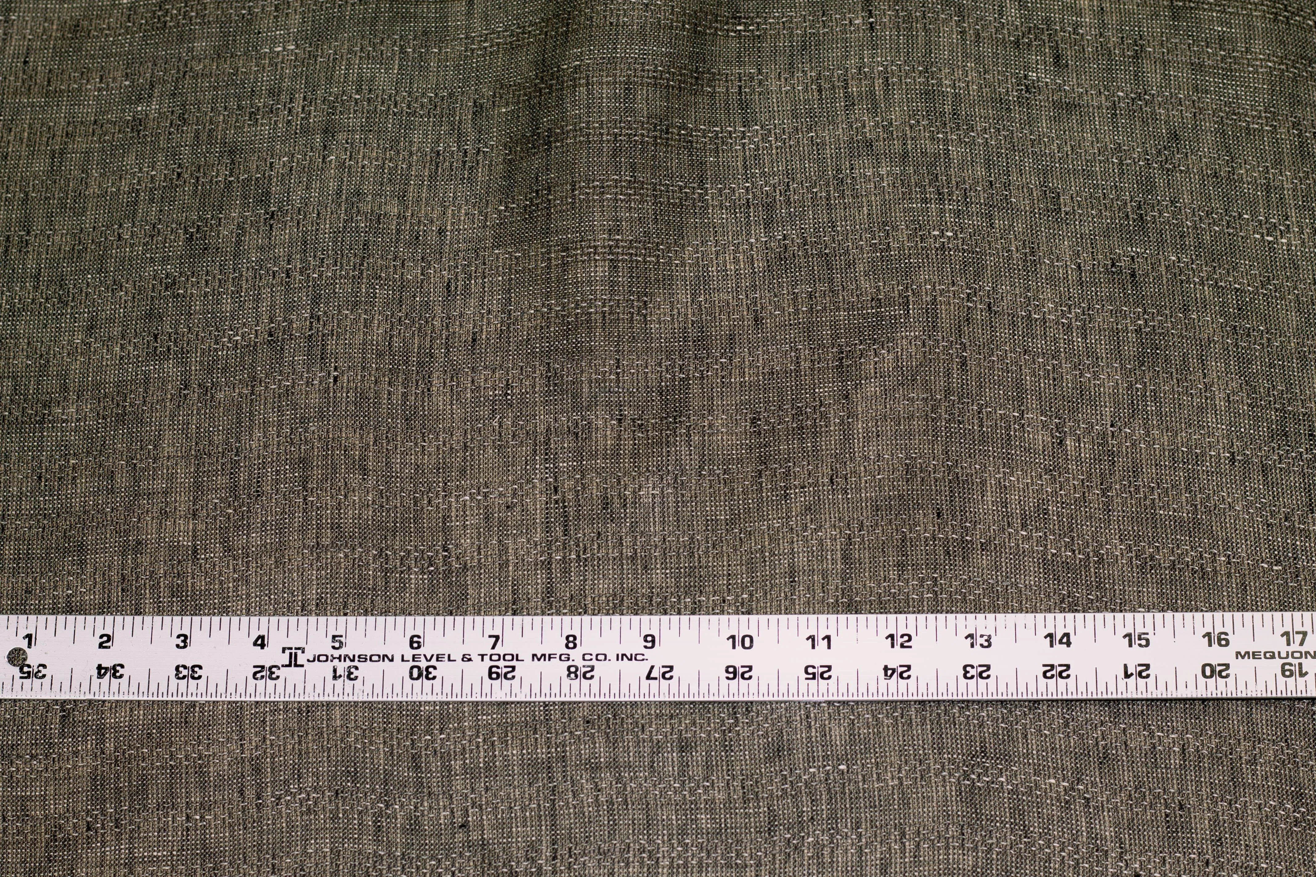 Charcoal Gray Striped Sheer Italian Linen