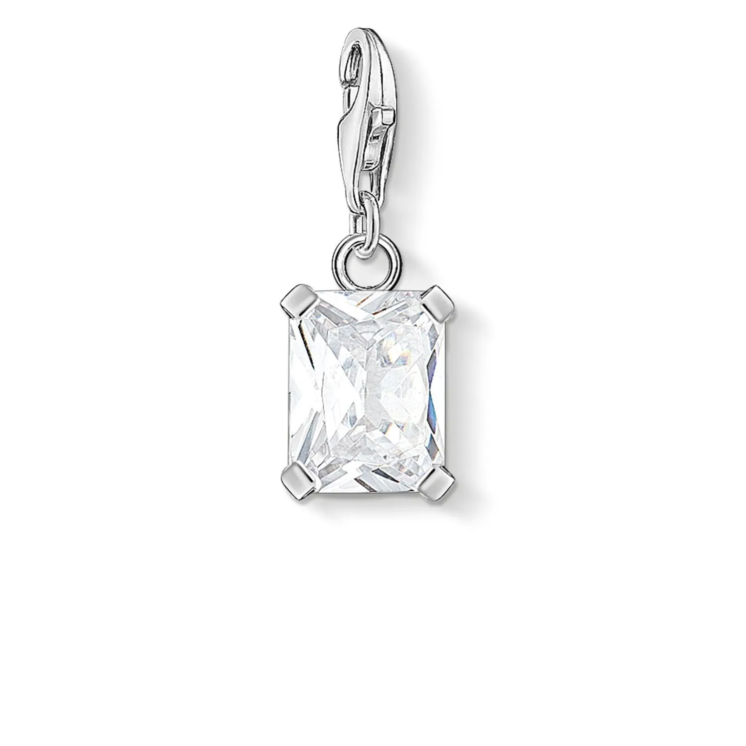 Charm Pendant White Stone