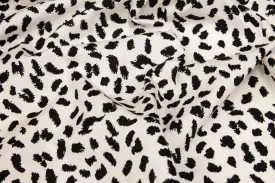 Cheetah Print Cotton - Black and Off White