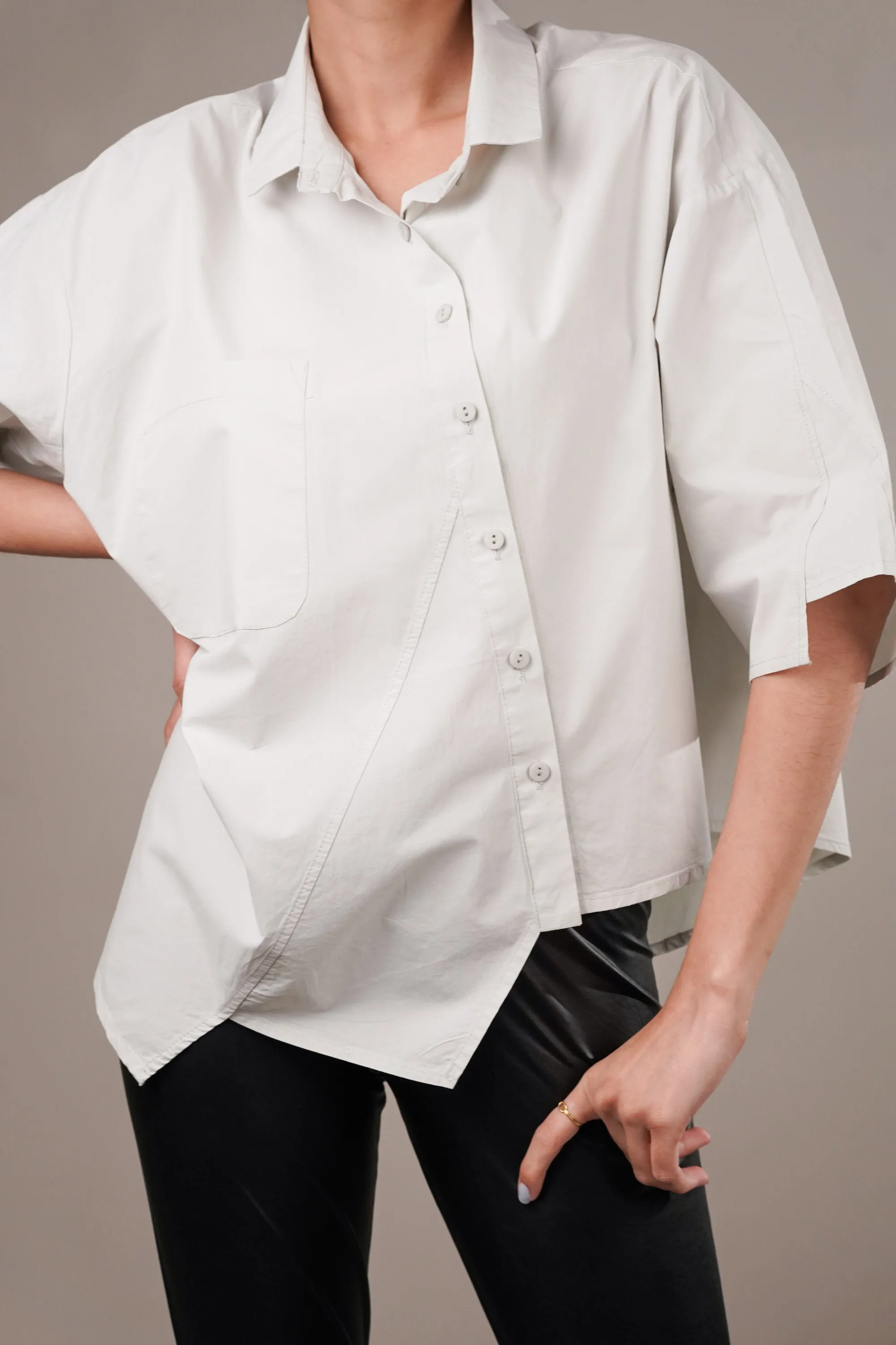 Cloudy Elegance Oversized Shirt