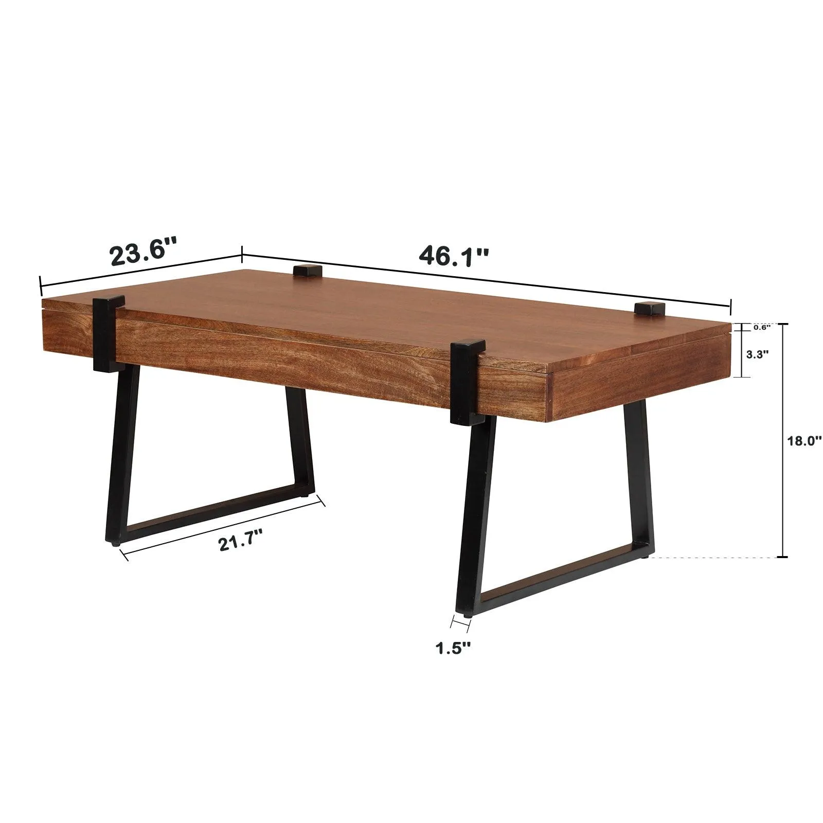 Coffee Table KD Leg, Hollo Design, Total Side 4"